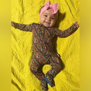 Posh Peanut bamboo Lisa Frank footie size 3-6 months